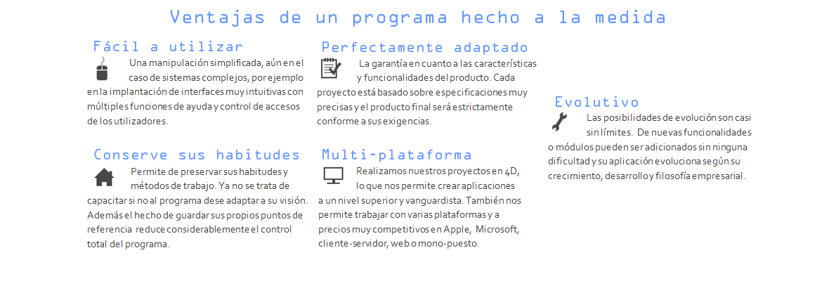 logiciels sur mesure